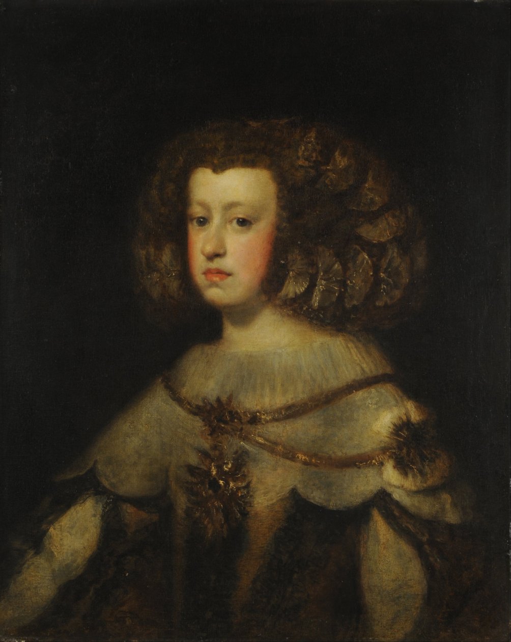 Porträtt av Infanta Maria Theresa av Spanien (olja på duk) av Juan Bautista Martinez Del Mazo