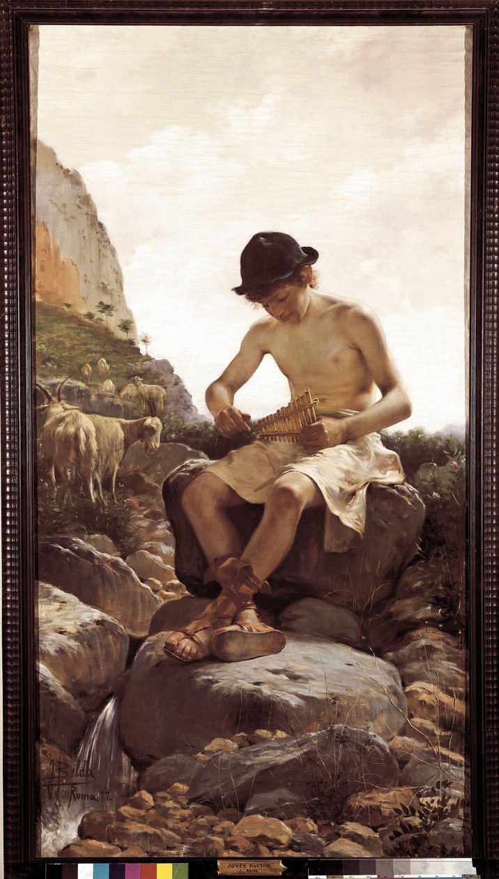 Ung herde. (Målning, 1900-talet) av Juan Belda Norales