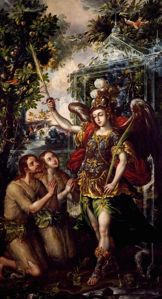 Adam och Eva fördrivna från paradiset, av Juan Correa (cirka 1646-1716) av Juan Correa