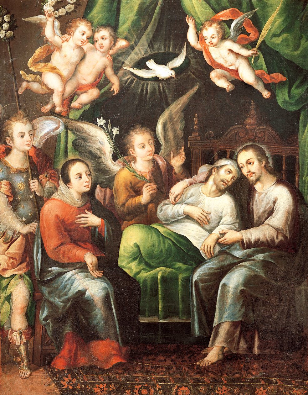St Josephs död, av Juan Correa (1646-1716) av Juan Correa