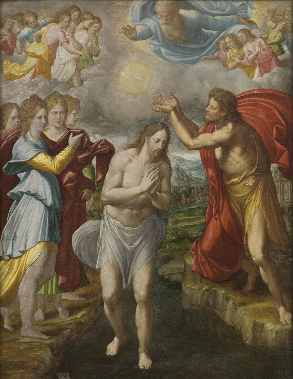 Kristi dop, ca 1567 av Juan Fernandez de Navarrete