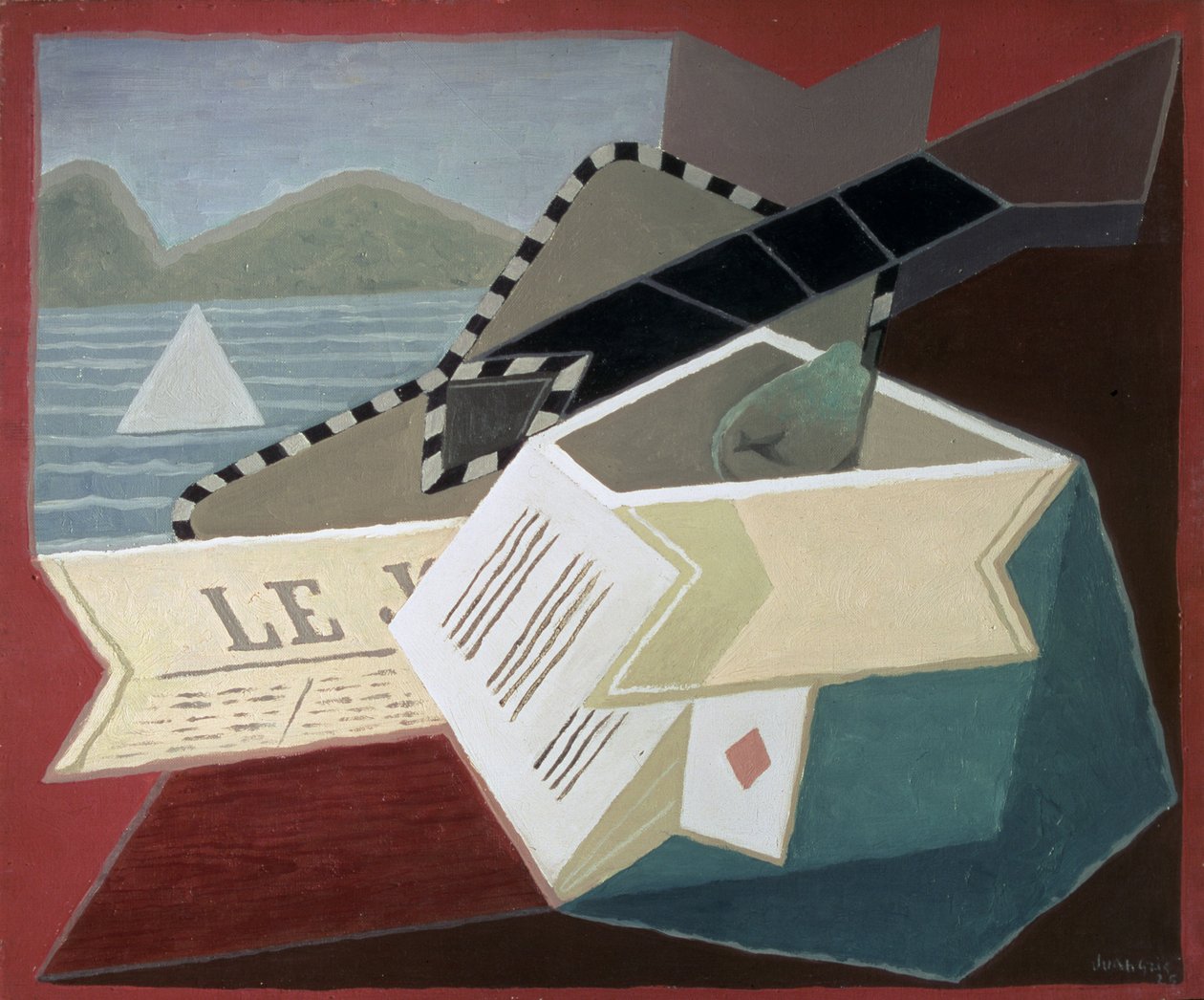 En gitarr mot havet av Juan Gris
