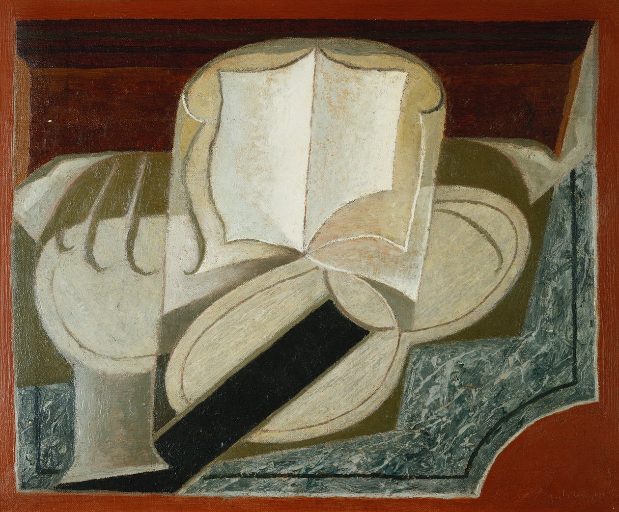 Böcker och gitarr; Boken och gitarren, 1925 av Juan Gris