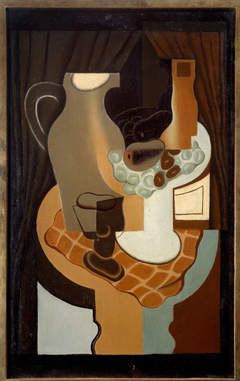 Broc och kompott. Målning av Juan Gris (1887-1927) av Juan Gris
