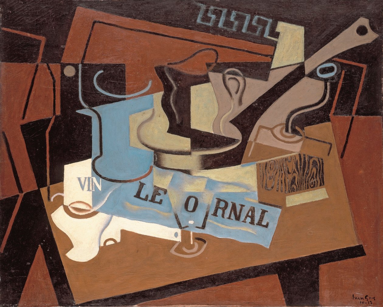 Kassetten, av Gris, Juan (1887-1927). olja på duk av Juan Gris