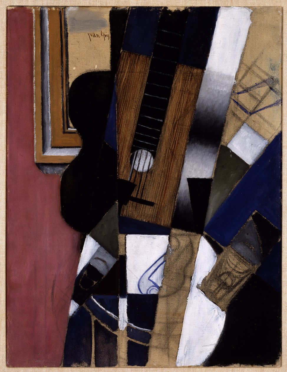 Gitarr och pipa av Juan Gris