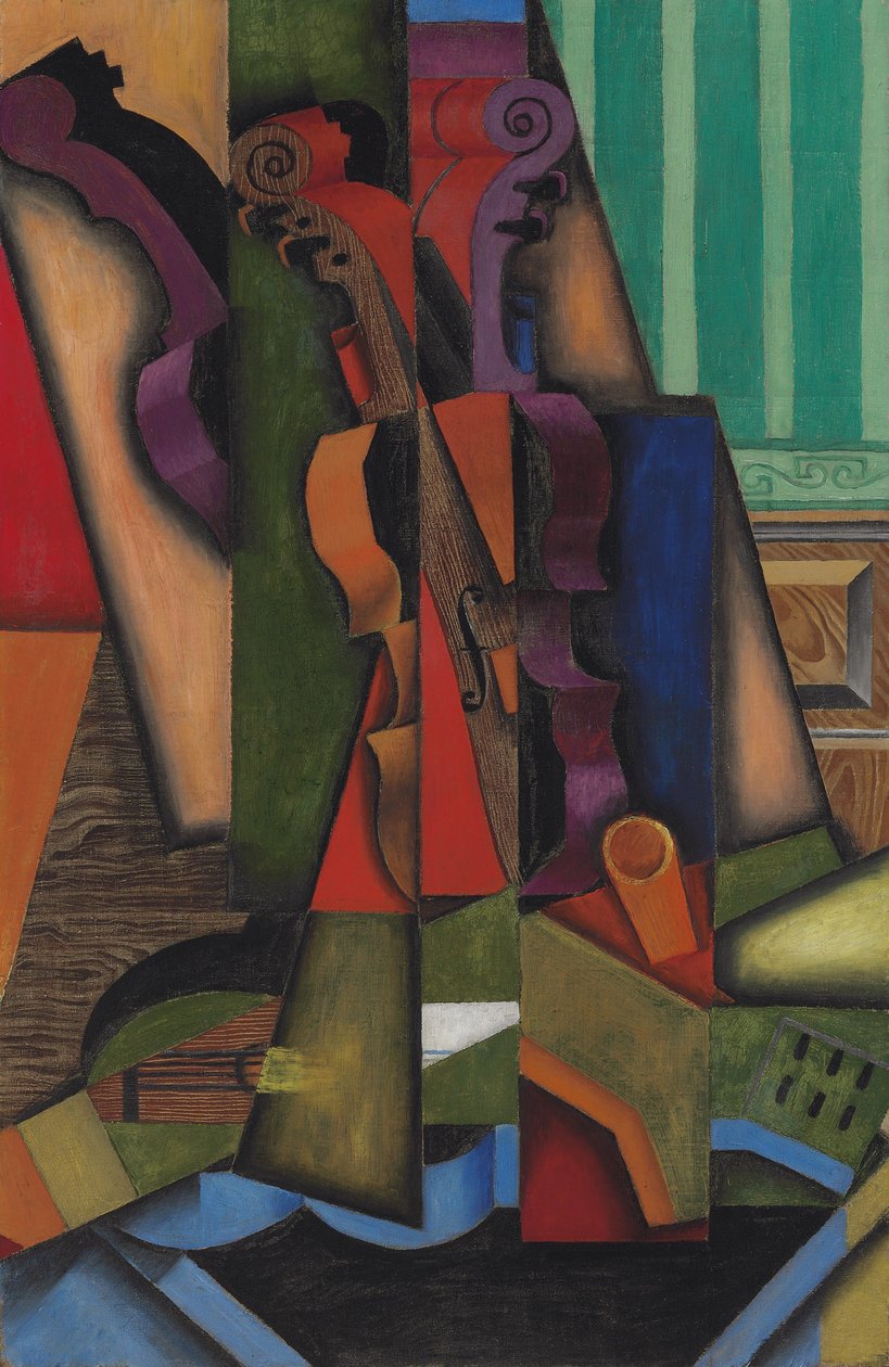 Gitarr och fiol, 1913 av Juan Gris