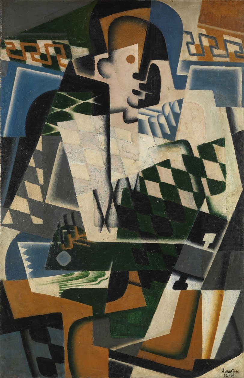 Harlekin med en gitarr av Juan Gris