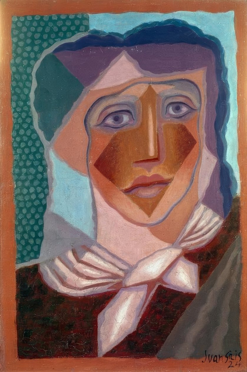 Juan Gris, Kvinna med halsduk, 1924 av Juan Gris