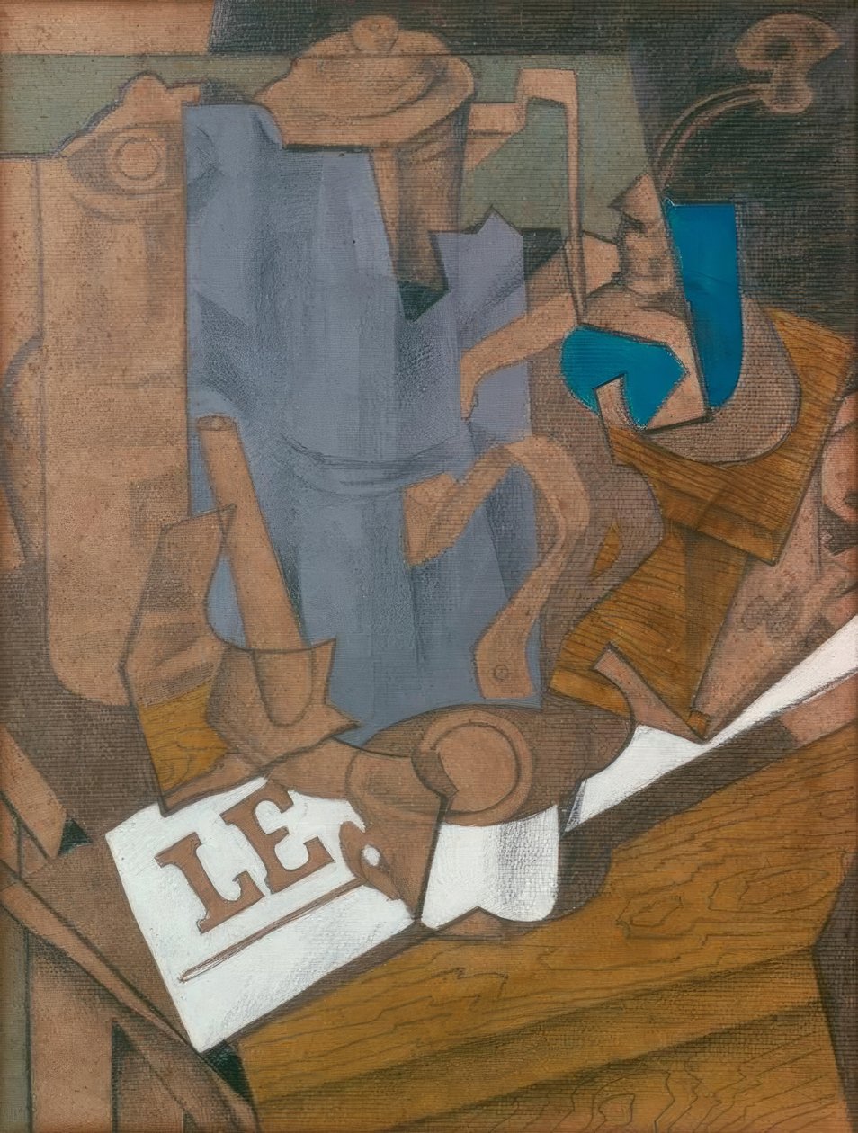 Stilleben med en kaffebryggare av Juan Gris