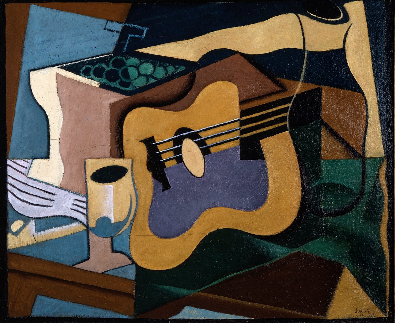 Stilleben med gitarr, oktober-november 1920 (olja på duk) av Juan Gris
