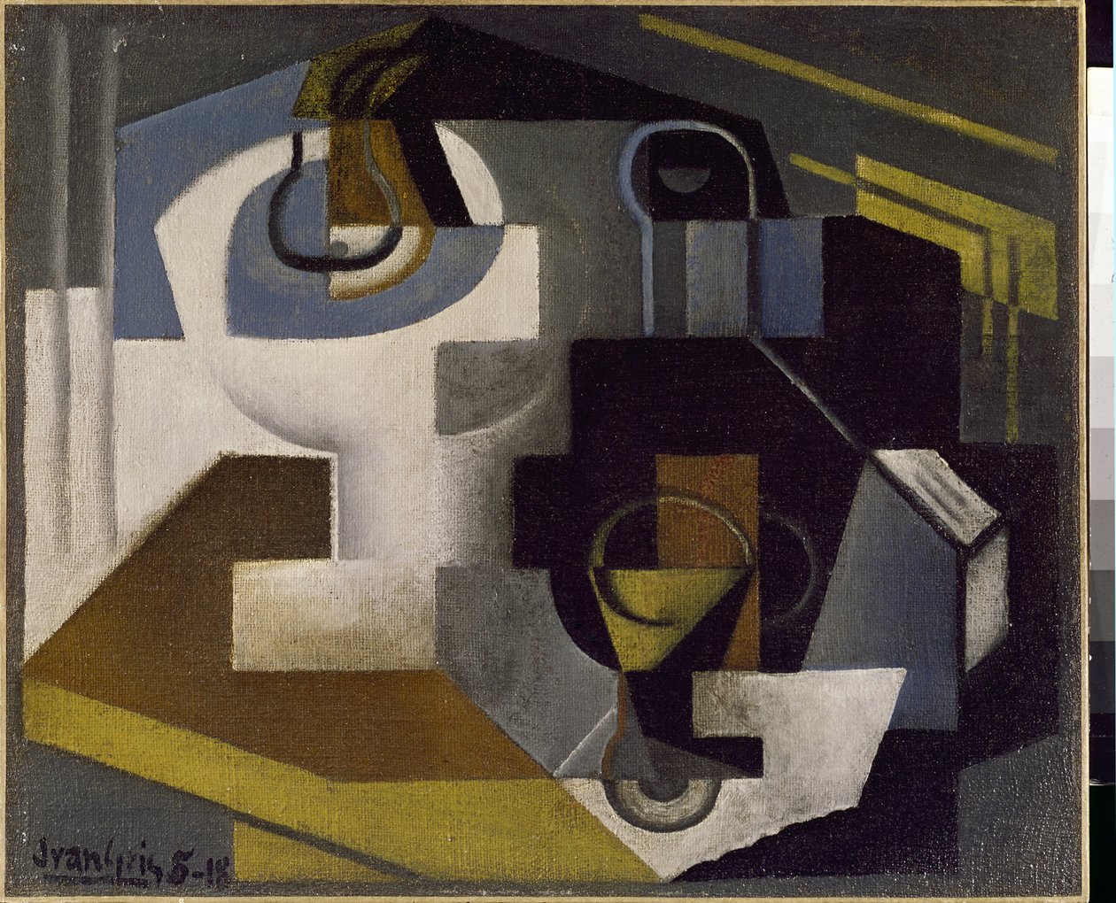 Stilleben med en fruktskål - Målning av Juan Gris (1887-1927) av Juan Gris