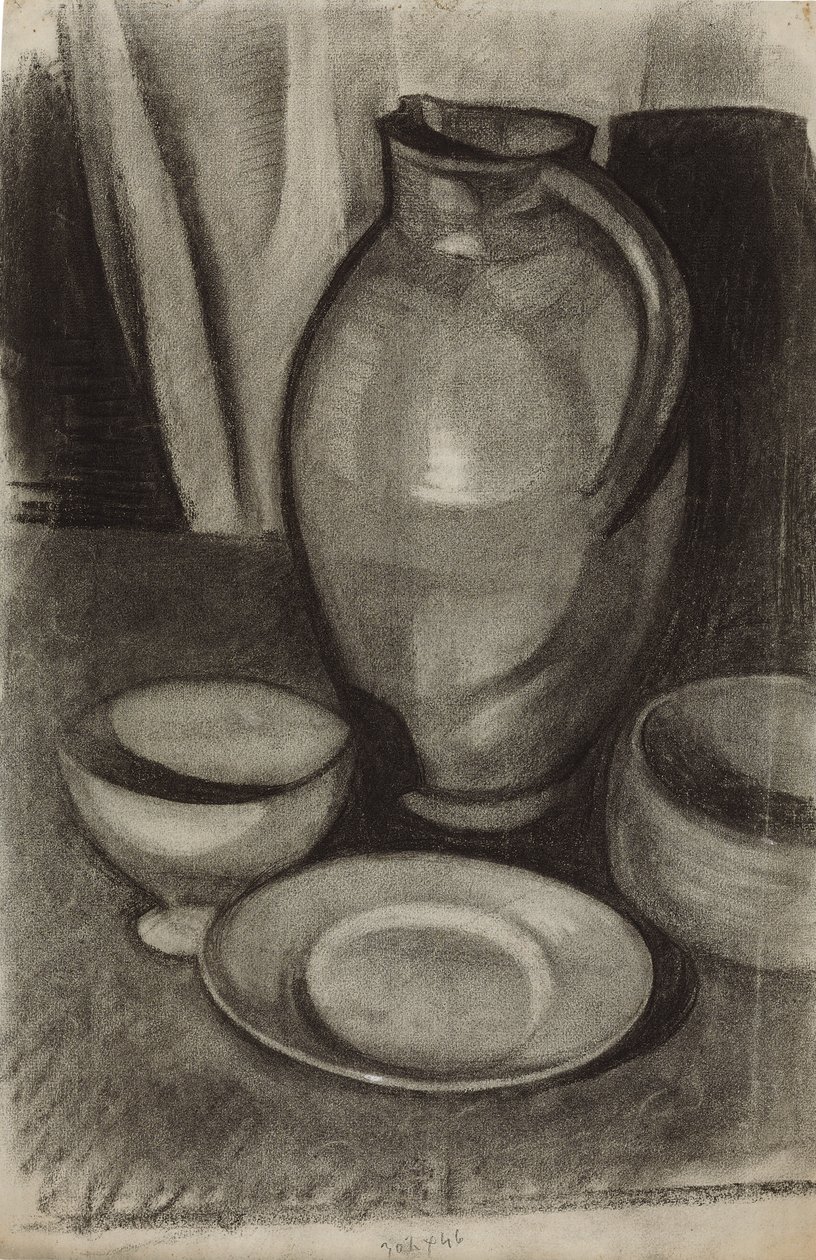 Stilleben med kanna; Nature morte a la cruche, 1910 av Juan Gris