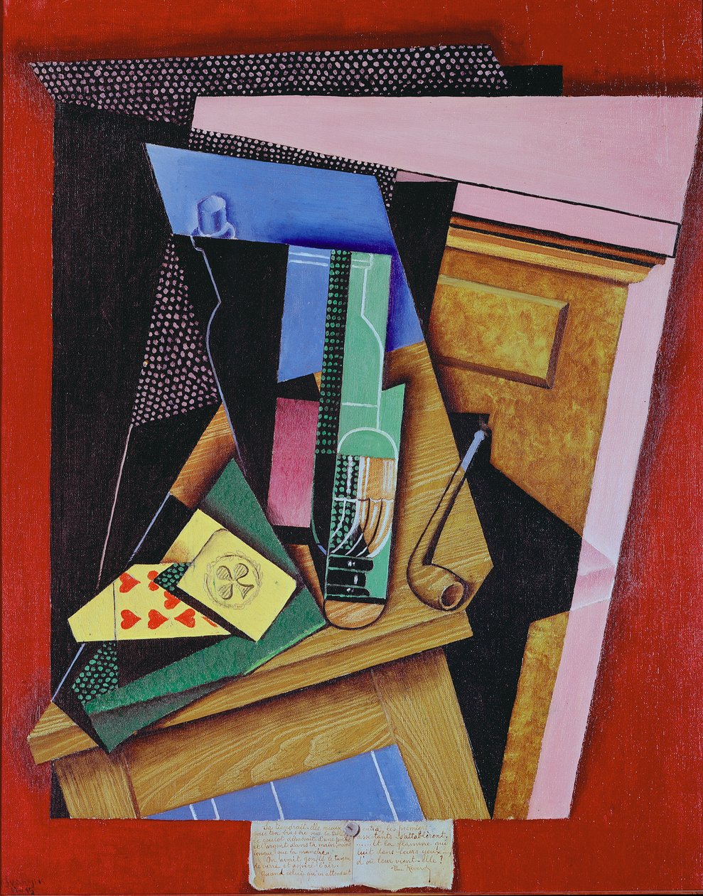Stilleben med en dikt av Juan Gris
