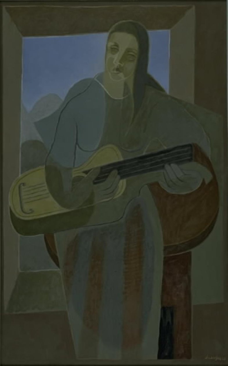Gitarrspelaren av Juan Gris