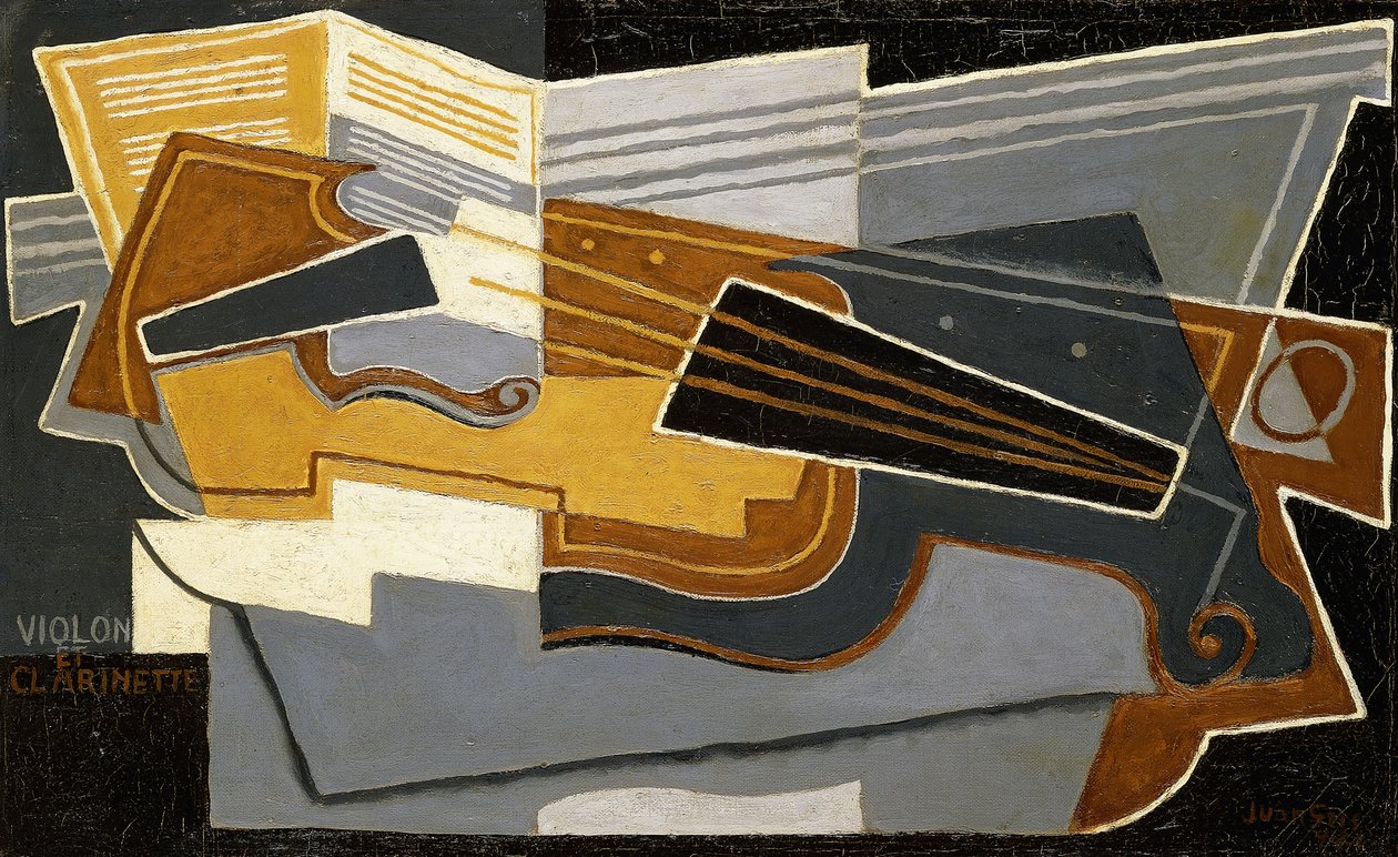 Violin och klarinett, 1921 av Juan Gris