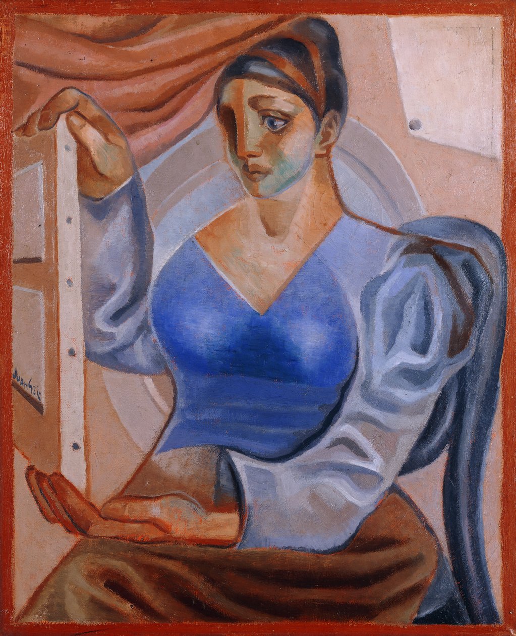 Kvinna med en målning; La Femme au Tableau, av Juan Gris