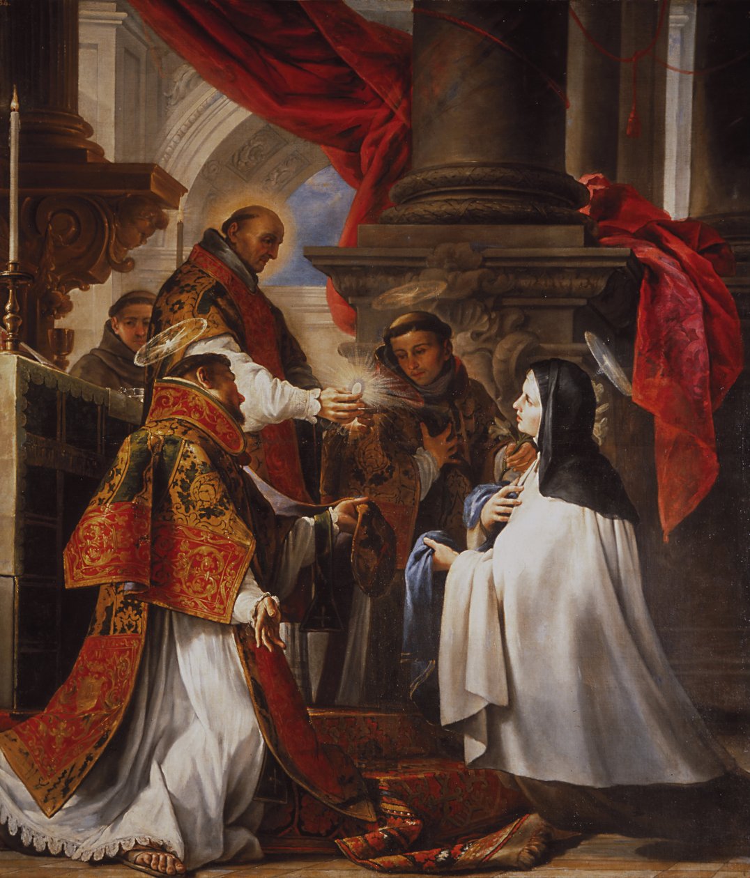 Den heliga Theresias nattvard, 1670 av Juan Martín Cabezalero