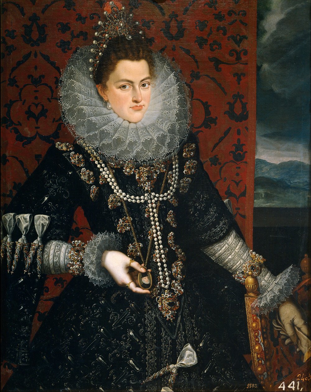 Isabelle Claire Eugenie från Österrike (Isabelle av Spanien av Juan Pantoja de la Cruz