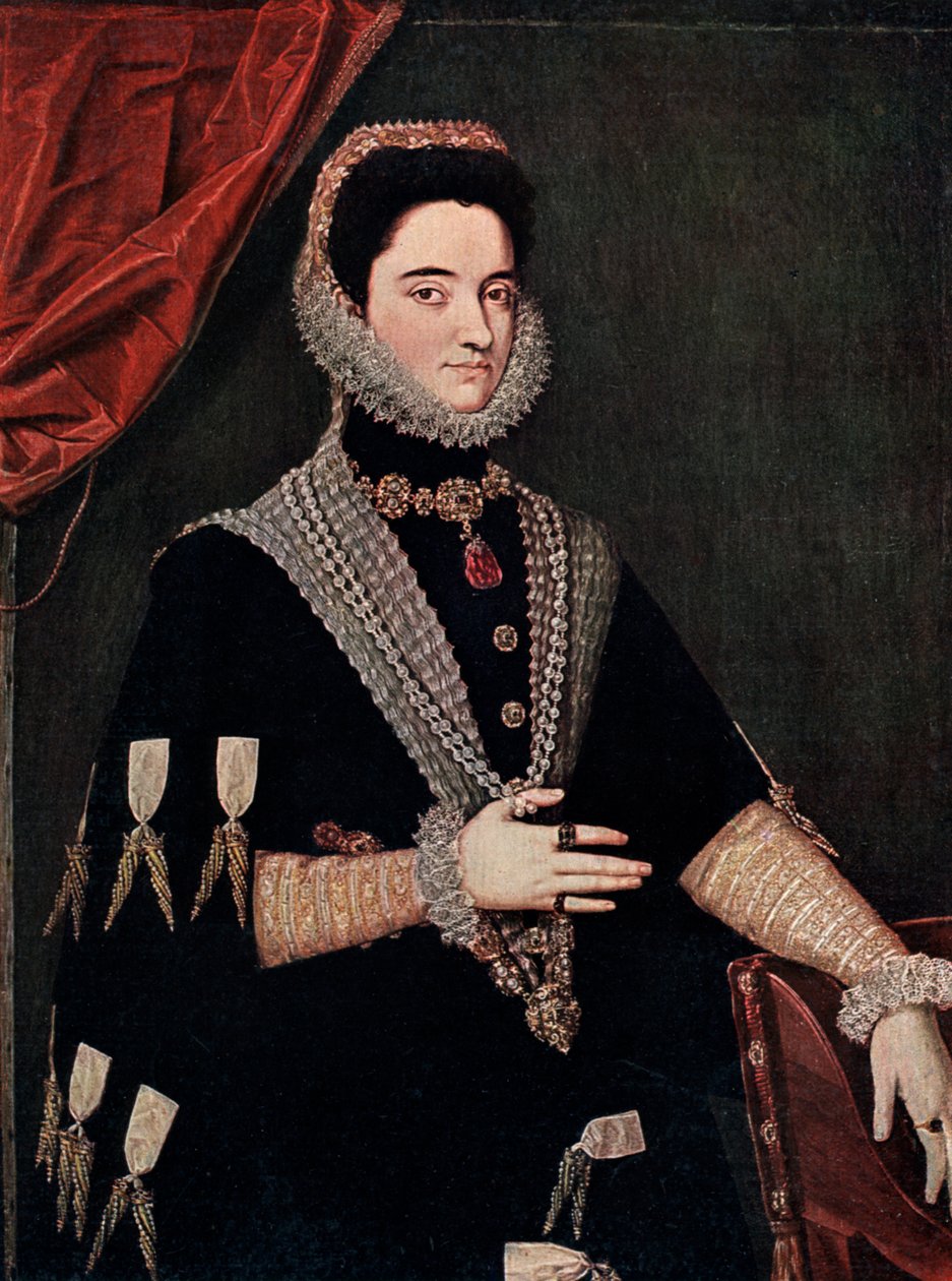 Marie av Österrike, mitten av 1500-talet 1910 av Juan Pantoja de la Cruz