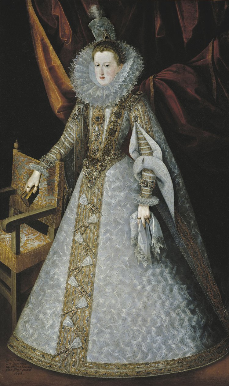 Porträtt av Margarita av Österrike 15841611, 1606 av Juan Pantoja de la Cruz