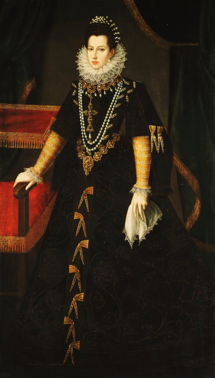 Porträtt av infantan Isabel Clara Eugenia av Bourbon av Juan Pantoja de la Cruz