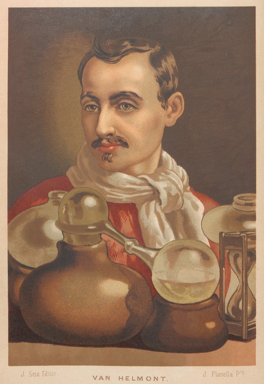 Porträtt av Johan Baptista van Helmont 1580-1644, 1879. av Juan Planella y Rodríguez