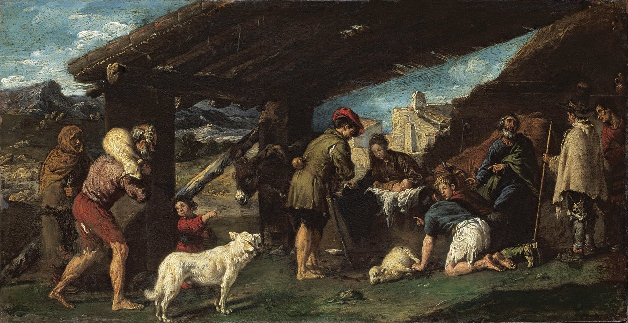 Herdarnas tillbedjan, ca. 1620 av Juan Ribalta