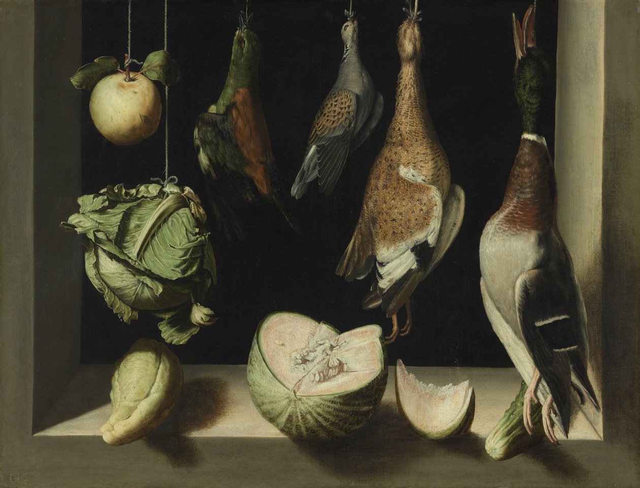 Stilleben med viltfågel, 1600-03 av Juan Sanchez Cotan