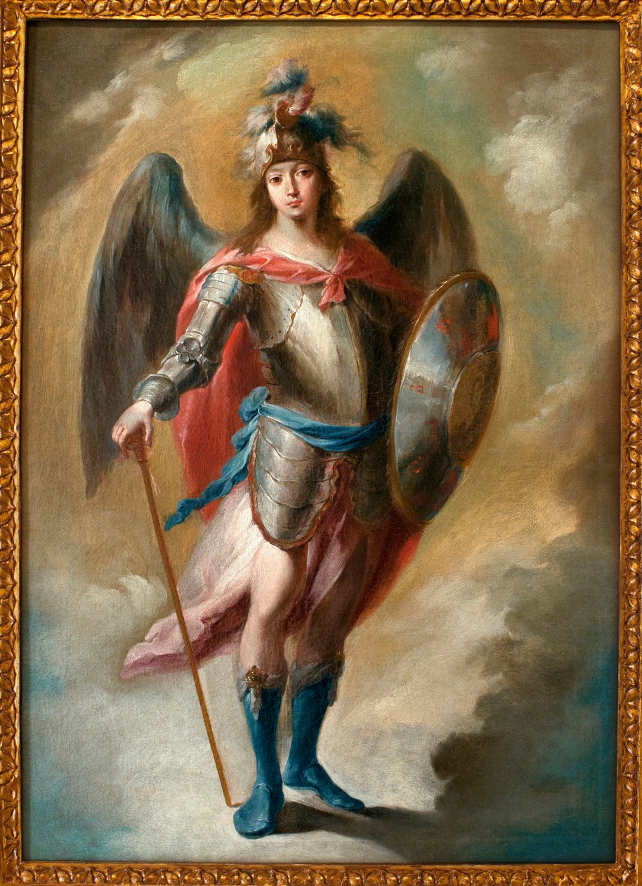 Ärkeängeln Sankt Mikael - Målning av Juan de Espinal (1714-1783), olja på duk, ca. 1780 - Museum of Fine Arts i Sevilla, Spanien av Juan de Espinal
