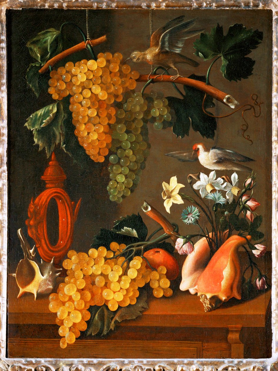 Stilleben med vindruvor ... av Juan de Espinosa