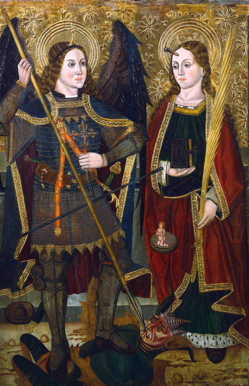 St Michael och Engracia, c1489-c1513 av Juan de la Abadia the Younger
