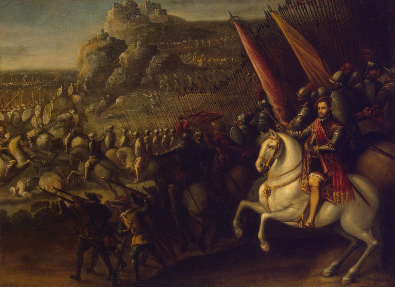 Stridsscenen, 1643 av Juan de la Corte