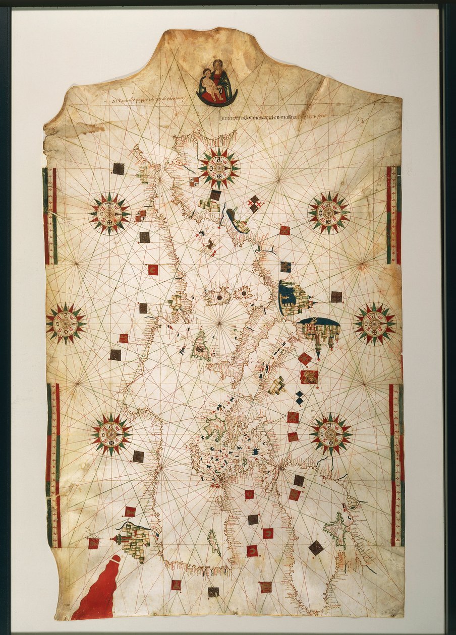 1800-talskopia av den nautiska planisfären av Juan de la Cosa av Juan de la Cosa