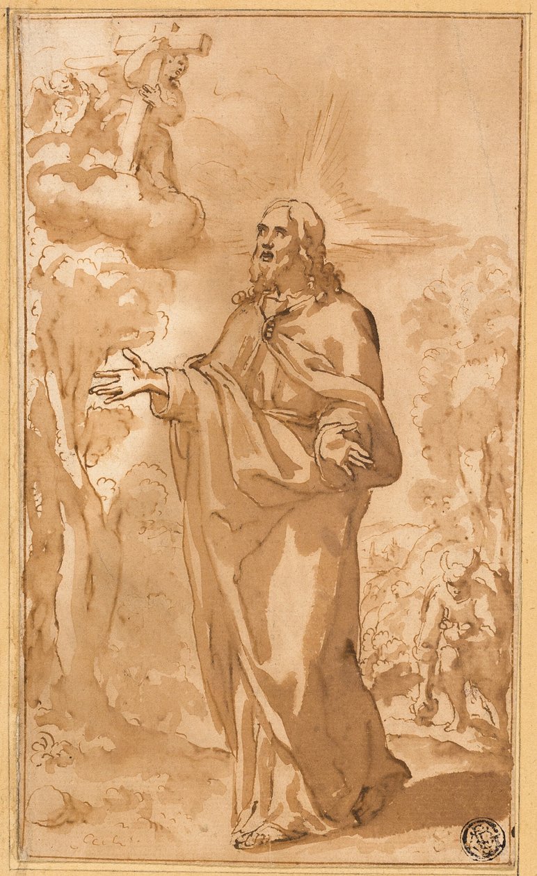 Kristus i vildmarken av Juan del Castillo