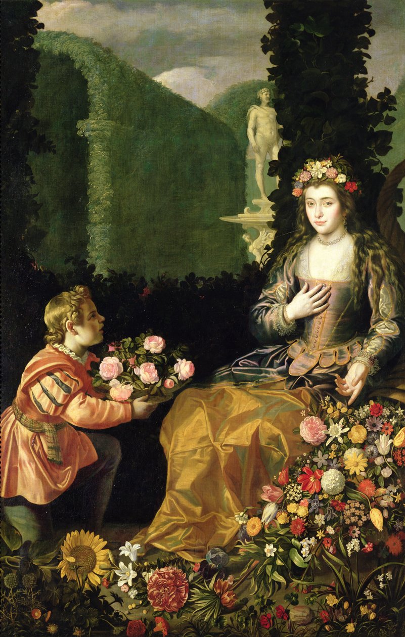 Offert till Flora, 1627 av Juan der Hamen y van León