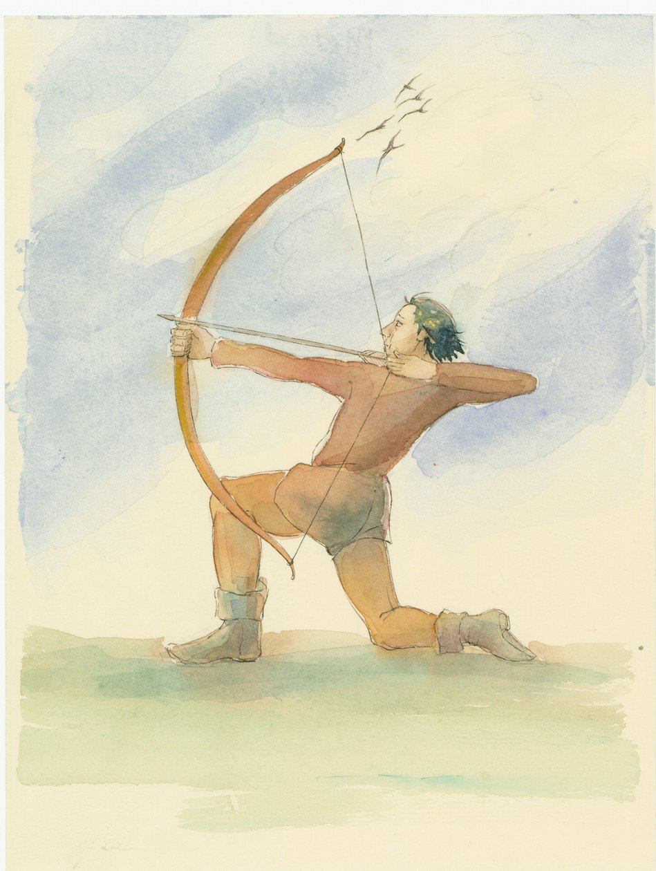 En medeltida bågskytt, 2004. av Judith Dobie