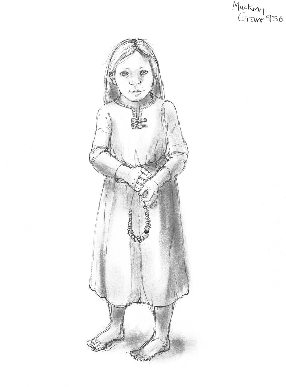 Anglosaxisk flicka, 500-1000-talet, 1990-2010 av Judith Dobie