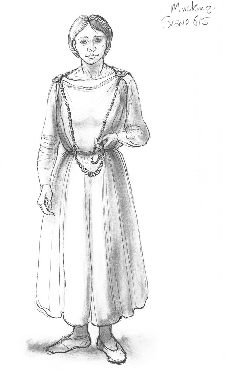 anglosaxisk kvinna, c5-10-talet, c1990-2010 av Judith Dobie