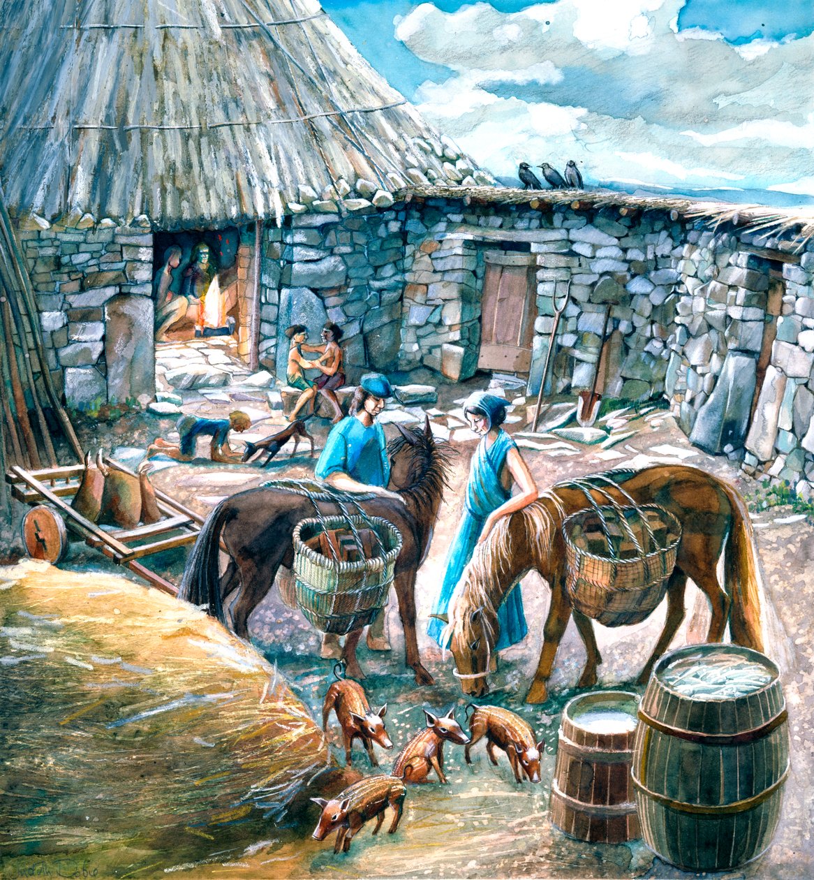 Chysauster Ancient Village, 1:a-2:a århundradet, c1990-2010 av Judith Dobie