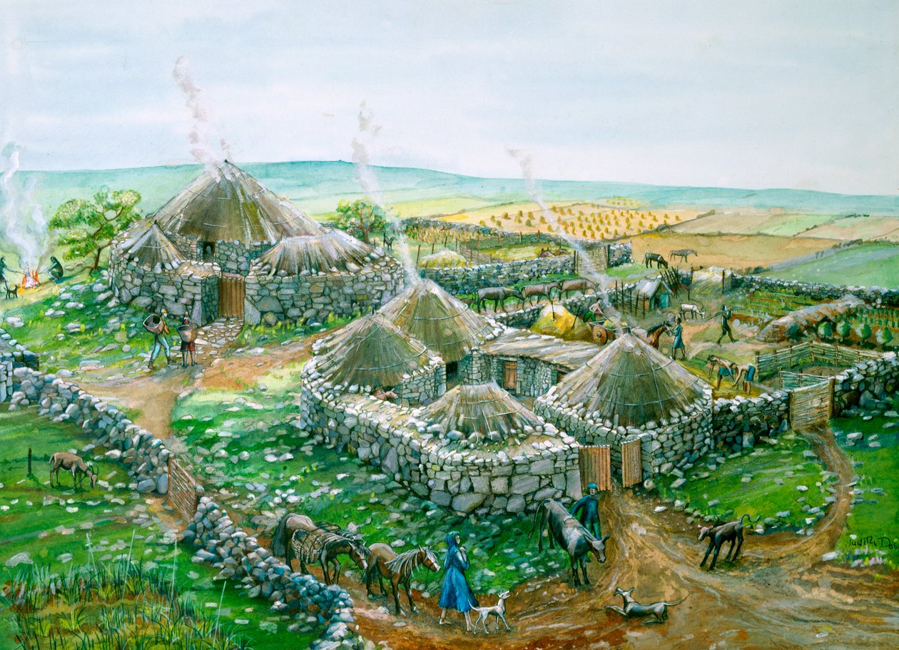 Chysauster Ancient Village, 1:a-2:a århundradet, c1990-2010 av Judith Dobie