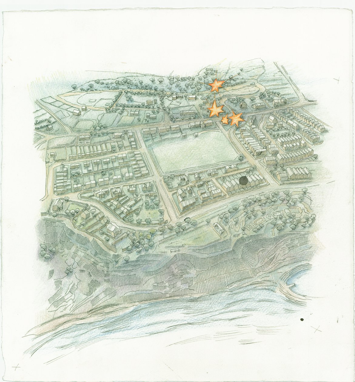 Tysk sjöbombning av Scarborough, North Yorkshire, 1914 2014. av Judith Dobie