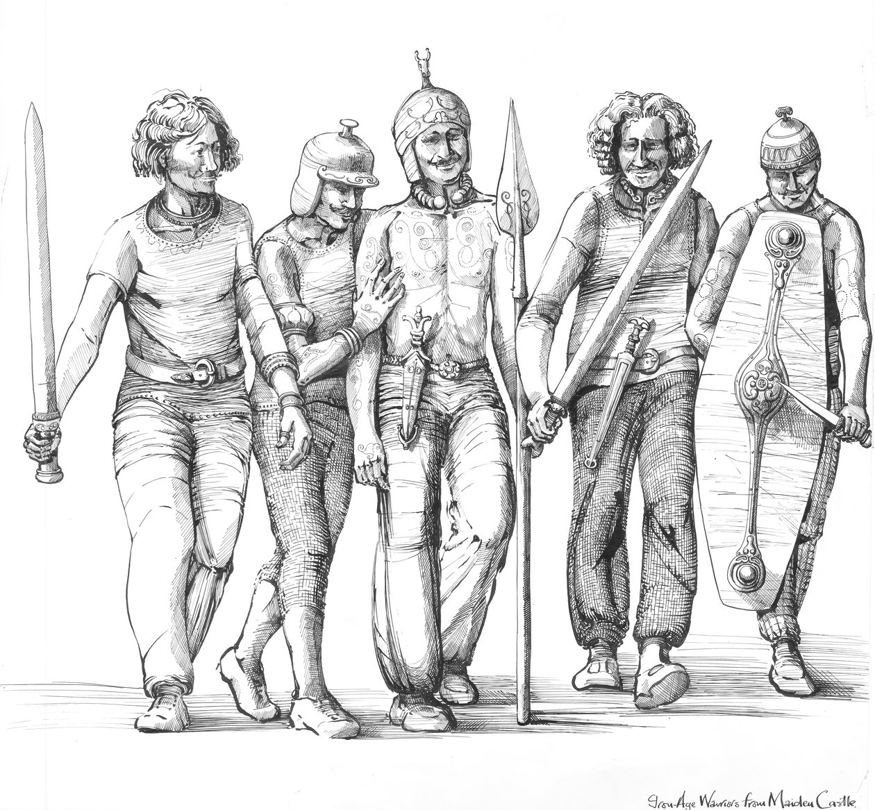 Järnålderskrigare, förhistoria, c1990-2010 av Judith Dobie