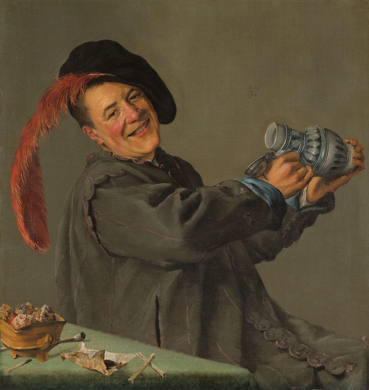 En dåre som håller en kanna, känd som "The Jolly Drinker" av Judith Leyster