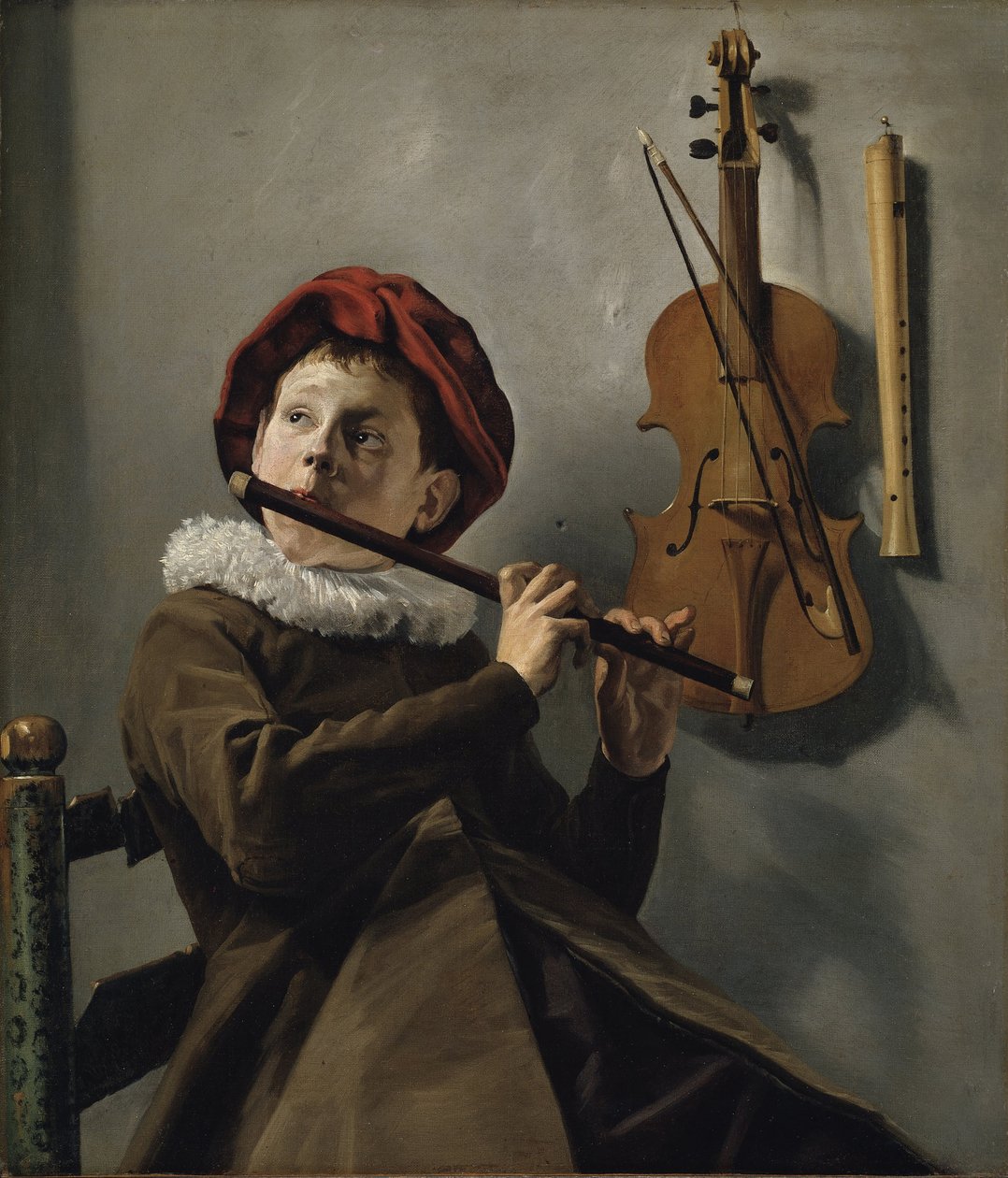 Pojke som spelar flöjt av Judith Leyster