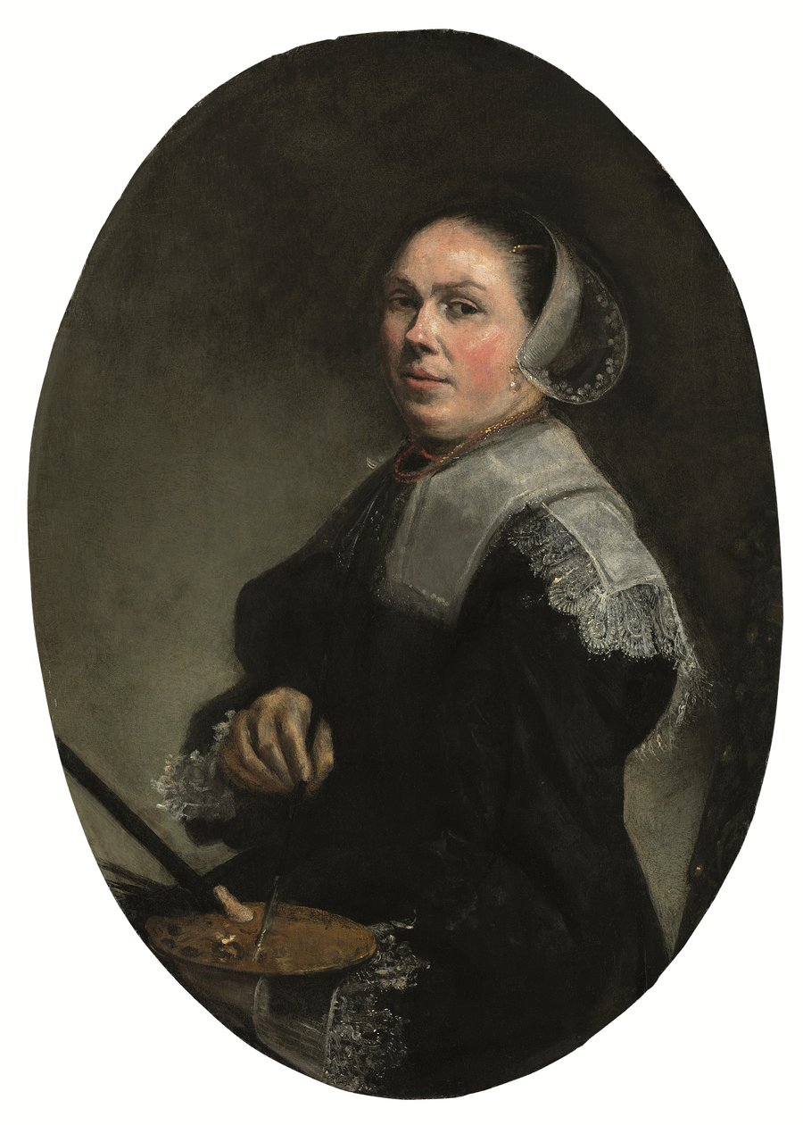 Porträtt av konstnären (olja på panel) av Judith Leyster