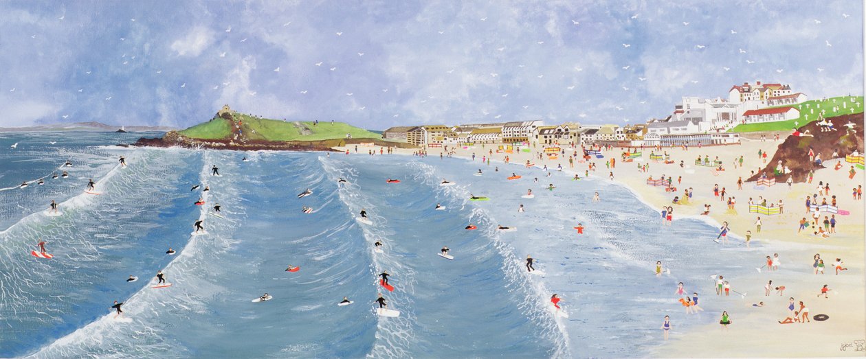 Surfar på Porthmeor av Judy Joel