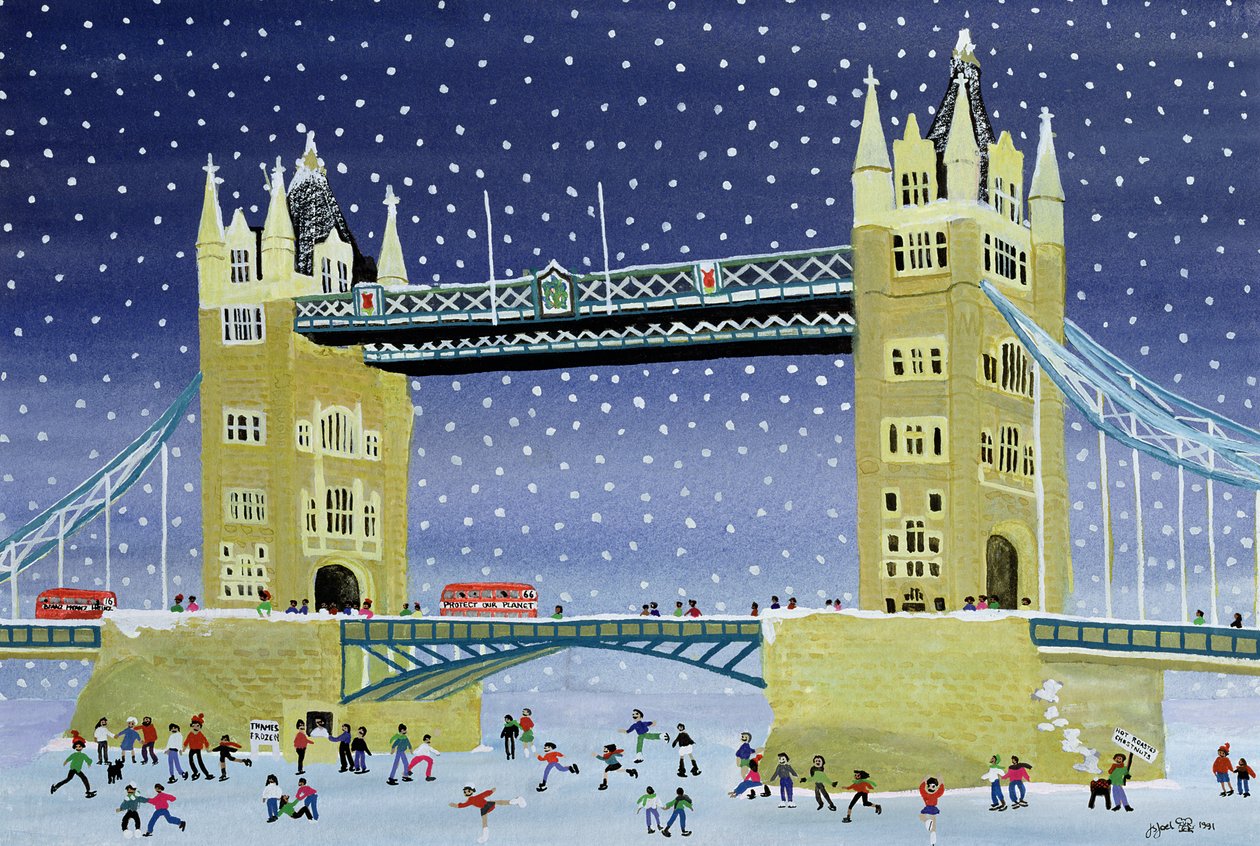 Tower Bridge: Skridskoåkning på tunn is av Judy Joel