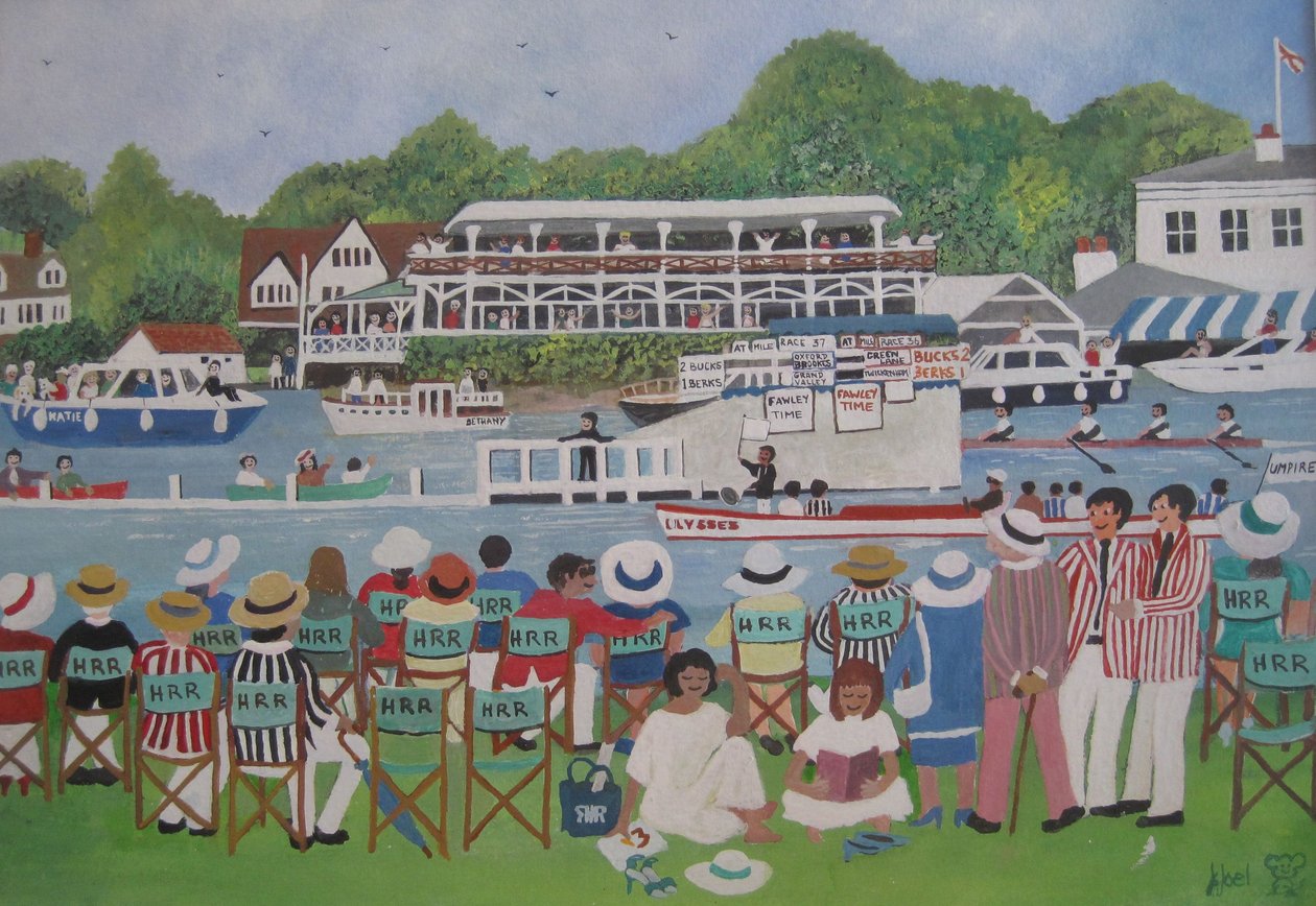 Henley - The Finish, 2012 (Gouache på papper) av Judy Joel