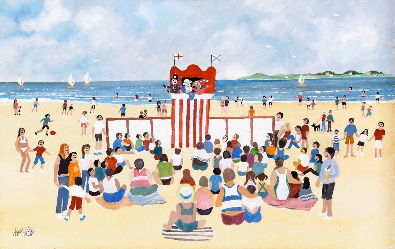 Punch and Judy, 2009 (Gouache på papper) av Judy Joel